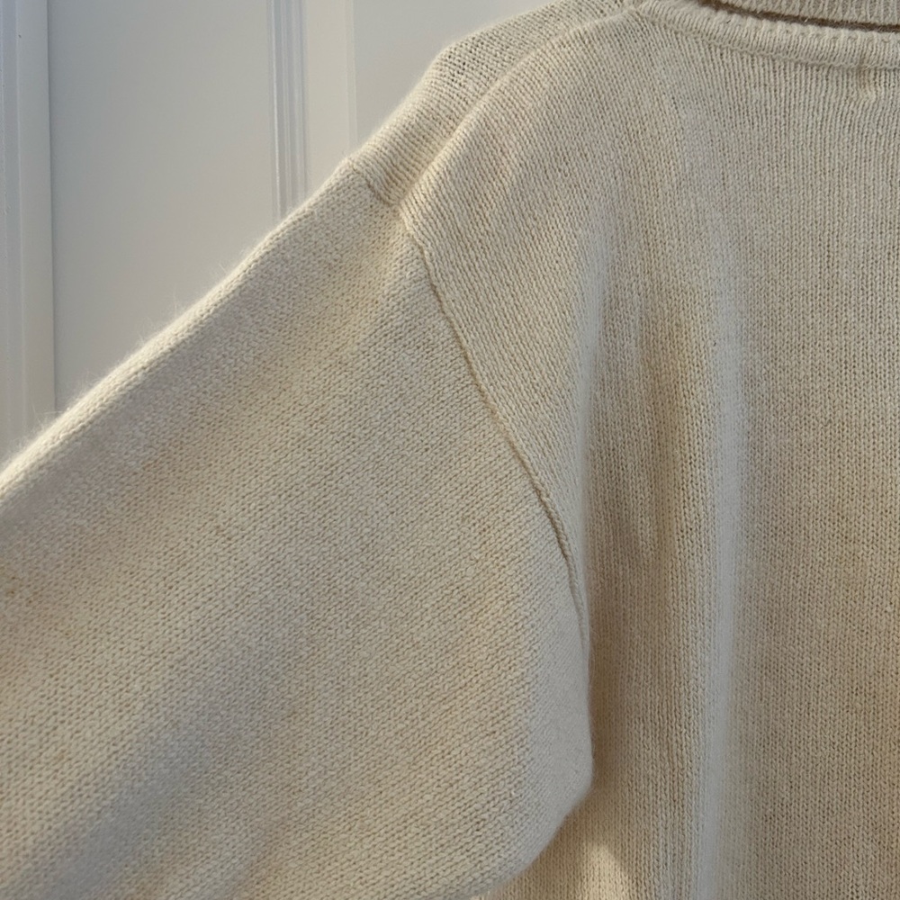 Vintage Silk Angora Turtleneck Sweater Cream Size M - Picture 13 of 14